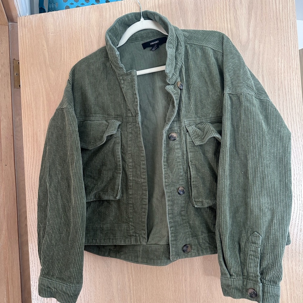 Forever 21 Green Corduroy Jacket